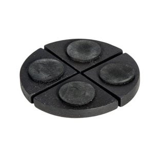 Pottery Pots pot voetjes | Bloempotdragers | Fiberstone zwart | 10 x 10 x 1