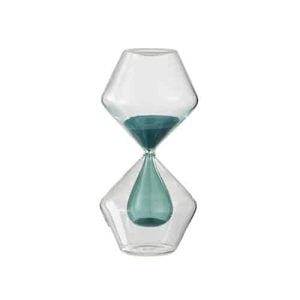 J-line zandloper glas | Blauw | 8 x 8 x 25 cm