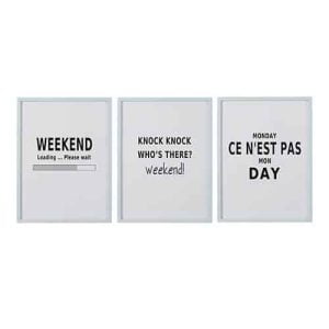 J-line tekstbord wit hout muurdecoratie