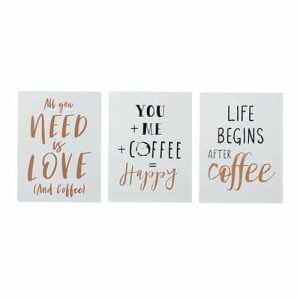 Tekstbord engels coffee mix wit