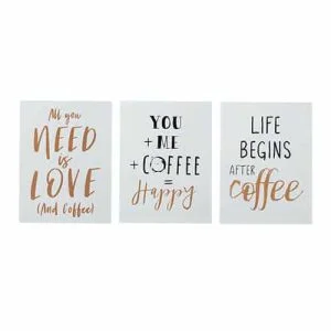 Tekstbord engels coffee mix wit