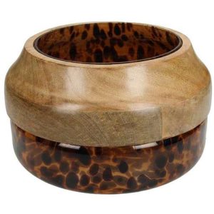 kersten panter vaas met hout | 23 x 23 x 13