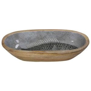 kersten bv houten schaal vis grijs