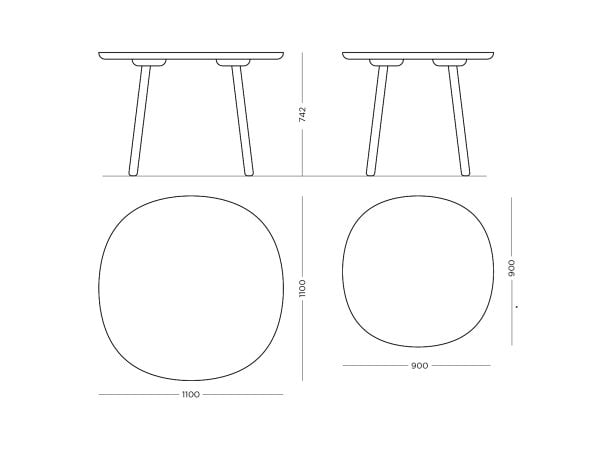 emko naïve eettafel - ø110 cm - Afbeelding 4