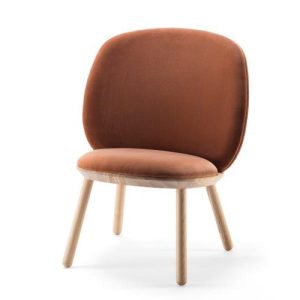 emko naïve low chair terracotta design fauteuil scandinavisch design