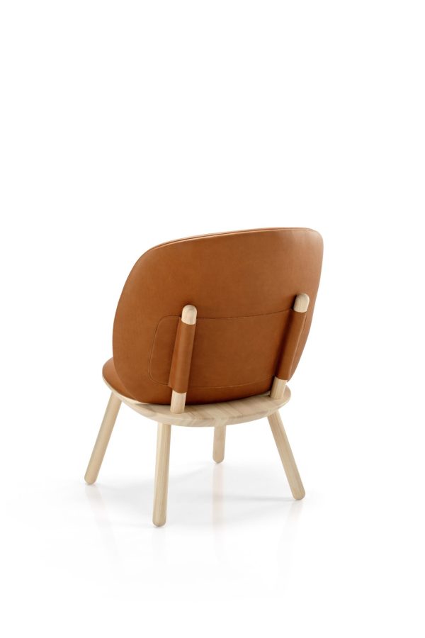 emko naïve low chair bruin leder - Afbeelding 2