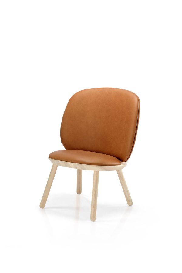 emko naïve low chair bruin leder - Afbeelding 3