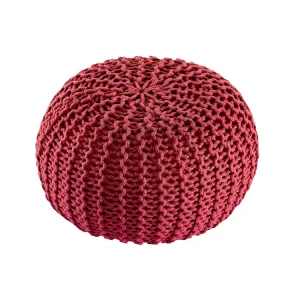 mvg voglrieder poef voor buiten – wijnrood – ø 55 cm