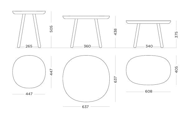 emko naïve bijzettafel – wit – ø45 cm - Afbeelding 4