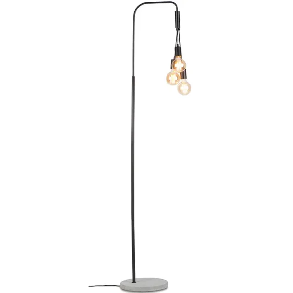 it's about romi vloerlamp oslo - 3 lampen - zwart
