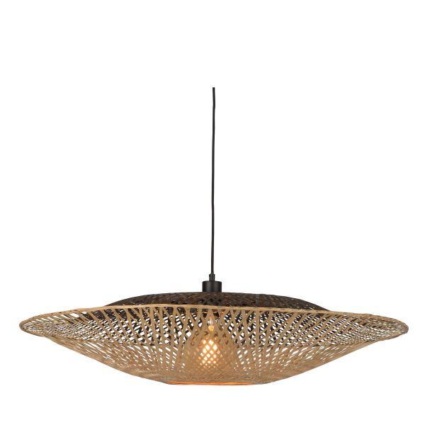 good & mojo hanglamp kalimantan - ø 87 cm - bamboe - japandi, ibiza vibes interieur