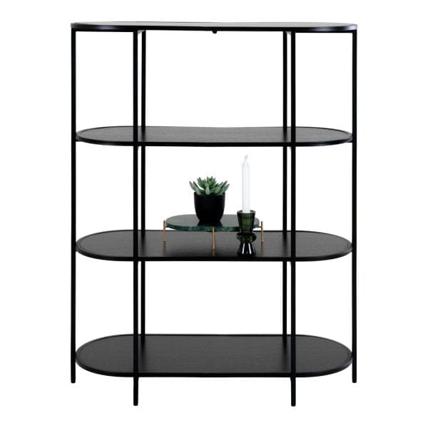 house nordic vita ovale planken kast – zwart
