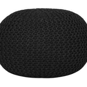 mvg voglrieder poef voor buiten – zwart – ø 55 cm