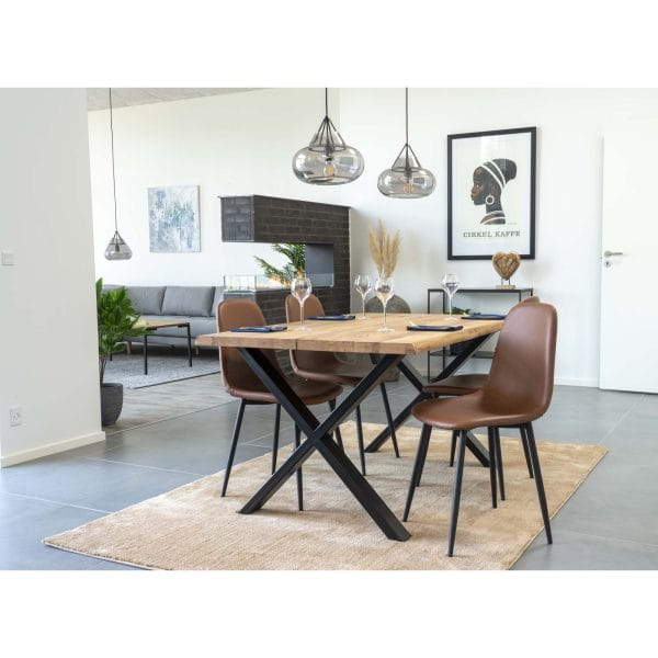 house nordic stockholm eetkamerstoel - kunstleder - licht bruin - Afbeelding 2