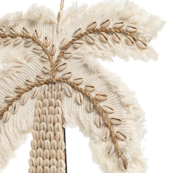 bazar bizar de katoen & schelpen palmboom - naturel & wit - Afbeelding 2