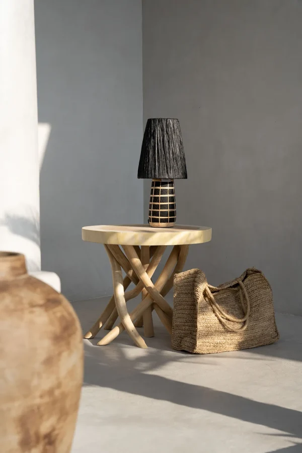bazar bizar de naxos tafellamp - zwart & naturel - Afbeelding 2