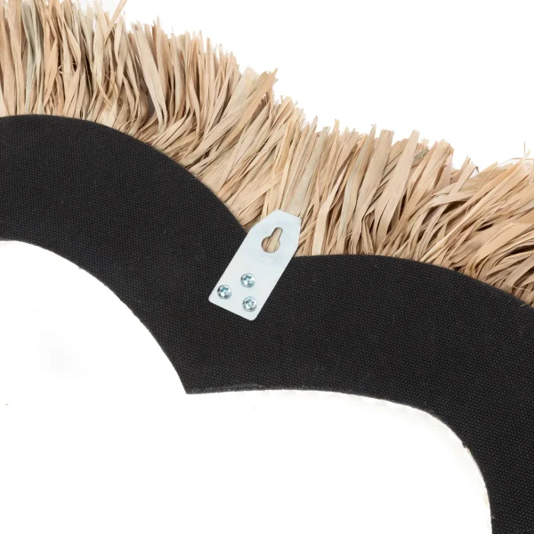 bazar bizar het raffia schelp hart - naturel & wit - l - Afbeelding 3