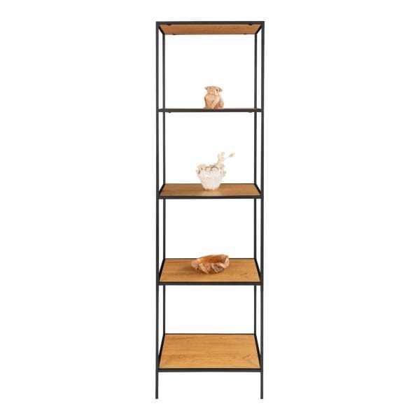 house nordic vita planken kast - zwart & eikenhout - Afbeelding 4