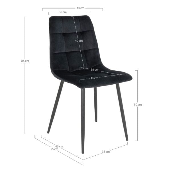house nordic middelfart eetkamerstoel - zwart - Afbeelding 5
