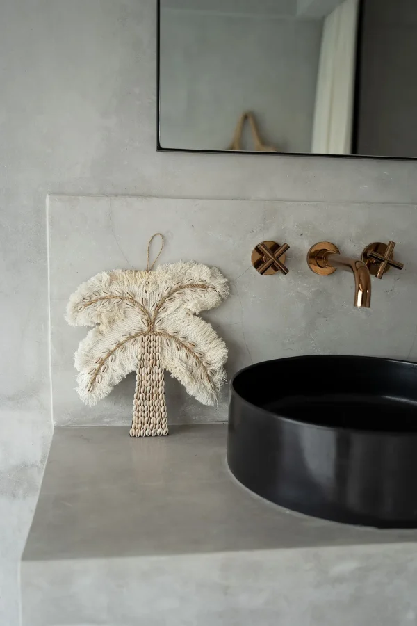 bazar bizar de katoen & schelpen palmboom - naturel & wit - Afbeelding 5