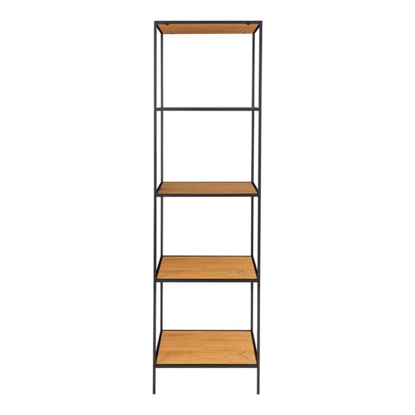 house nordic vita planken kast - zwart & eikenhout - Afbeelding 5