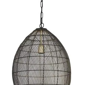 light & living hanglamp meya - zwart & goud - ø 40 cm