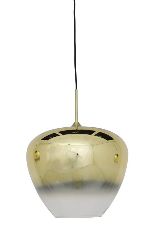 light & living hanglamp mayson - dip dye glas goud - ø 40 cm