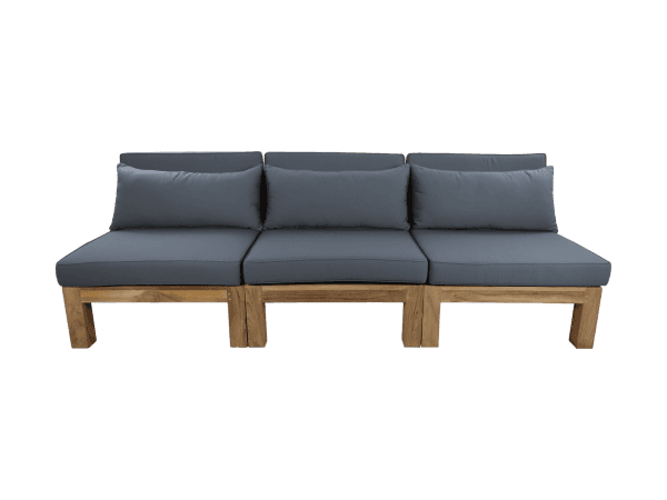 hsm collection loungeset aruba - 3delig - modulaire loungeset - naturel & grijs