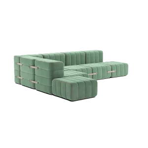 ambivalenz modulaire bank curt – 12 modules – licht groen