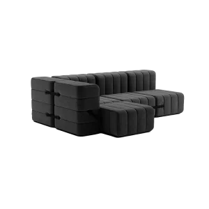 ambivalenz modulaire bank curt – 9 modules – donker grijs