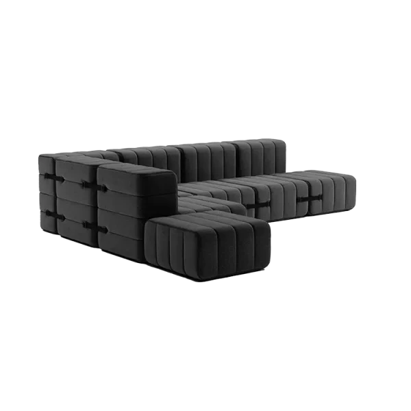 ambivalenz modulaire bank curt – 12 modules – donker grijs