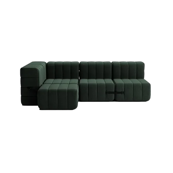ambivalenz modulaire bank curt – 9 modules – donker groen - Afbeelding 2