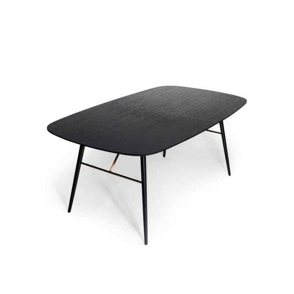 njordec uitschuifbare eettafel dawn - zwart