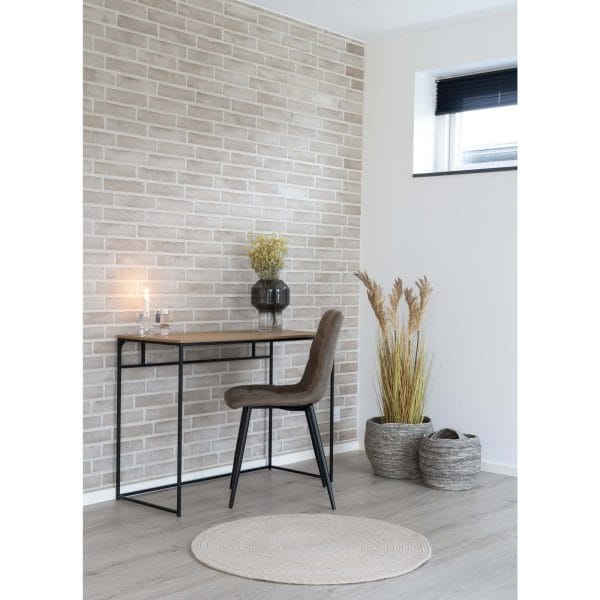 house nordic vita bureau – zwart & eikenhout – 100x45x75 cm - Afbeelding 2