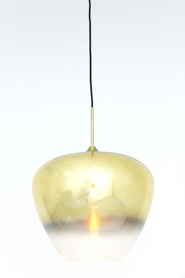 light & living hanglamp mayson - dip dye glas goud - ø 40 cm - Afbeelding 2