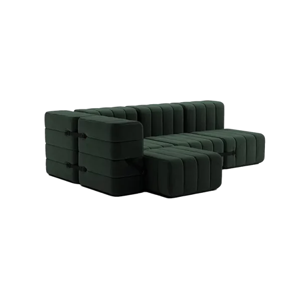 ambivalenz modulaire bank curt – 9 modules – donker groen