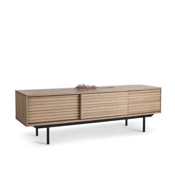 njordec tv meubel sense - naturel - essenhout - Afbeelding 2