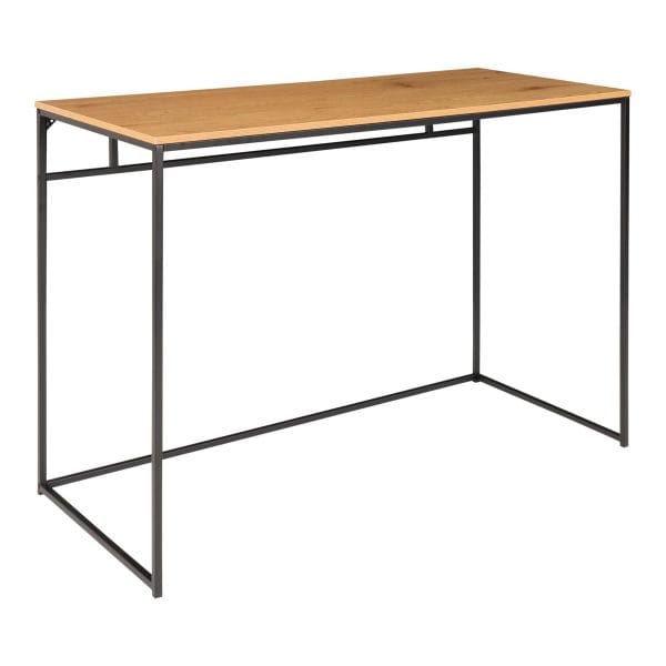 house nordic vita bureau – zwart & eikenhout – 100x45x75 cm - Afbeelding 3