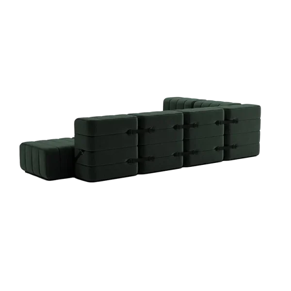 ambivalenz modulaire bank curt – 9 modules – donker groen - Afbeelding 3