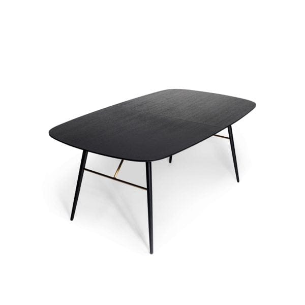 njordec uitschuifbare eettafel dawn - zwart - Afbeelding 4