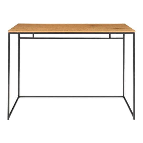 house nordic vita bureau – zwart & eikenhout – 100x45x75 cm - Afbeelding 5