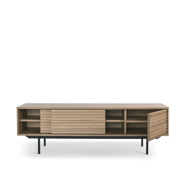 njordec tv meubel sense - naturel - essenhout - Afbeelding 5