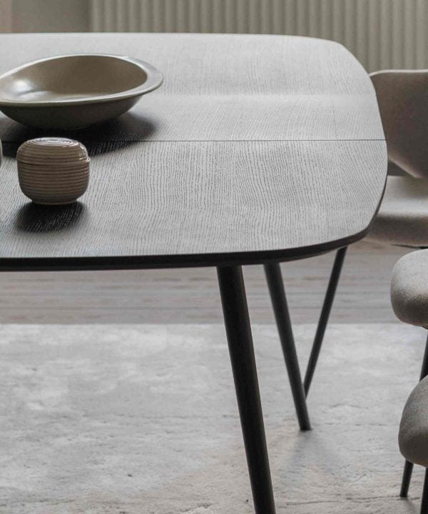 njordec uitschuifbare eettafel dawn - zwart - Afbeelding 6