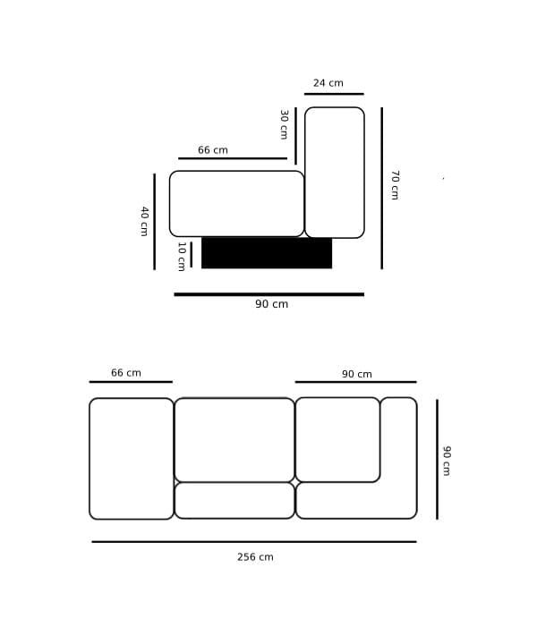 njordec utopia modulaire bank – element zonder arm – donker beige - Afbeelding 6