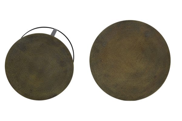 light & living bijzettafel trelo - antiek brons & zwart - set van 2 - Afbeelding 7