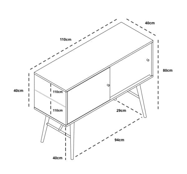 njordec dawn dressoir - zwart - Afbeelding 7