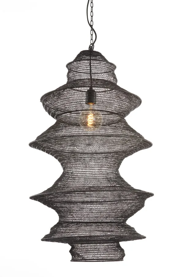 light & living hanglamp nakisha - zwart - ø 48 cm - Afbeelding 8