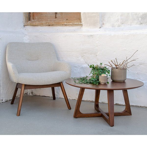 house nordic salontafel hellerup - walnoot - Ø75 cm - Afbeelding 2