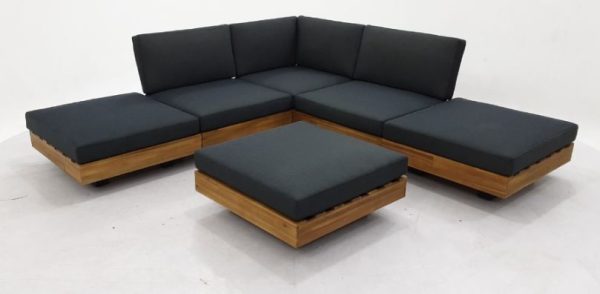 eurofar los angeles hoek lounge - zwart - Afbeelding 2