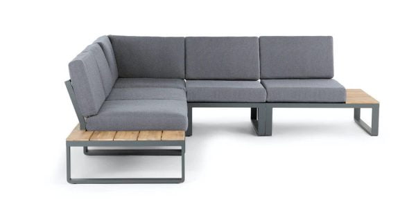 eurofar albufeira modulaire loungeset - antraciet - hoek lounge